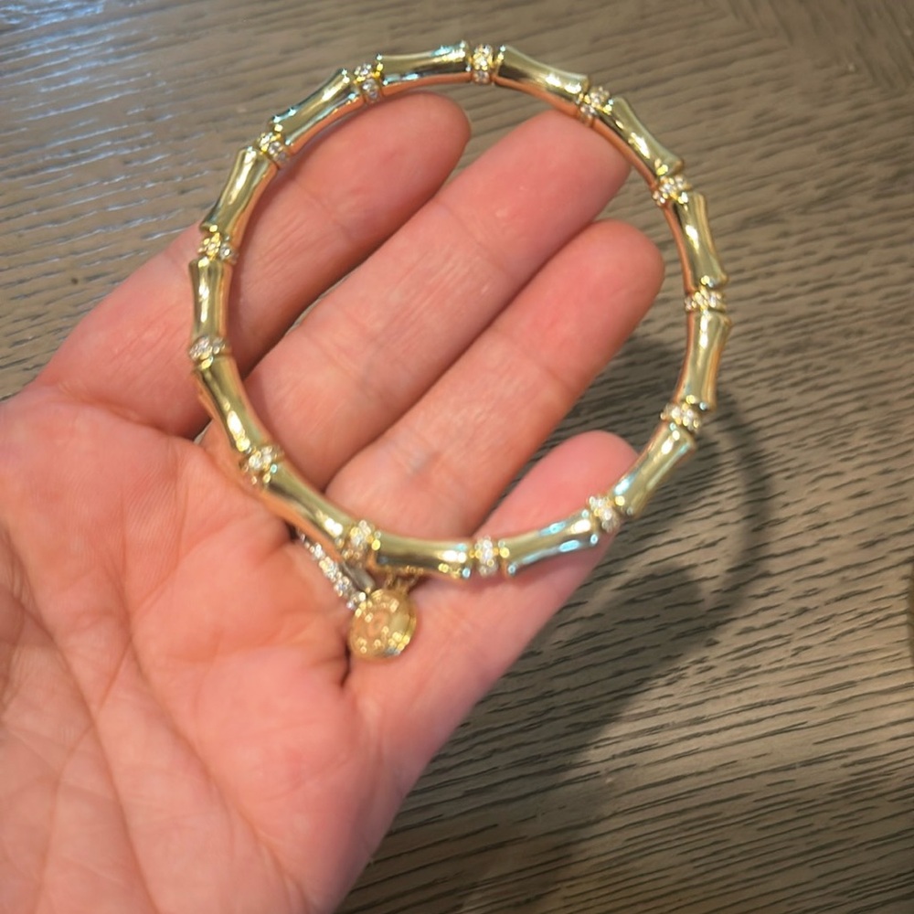 Elegant Gold Bamboo Bracelet